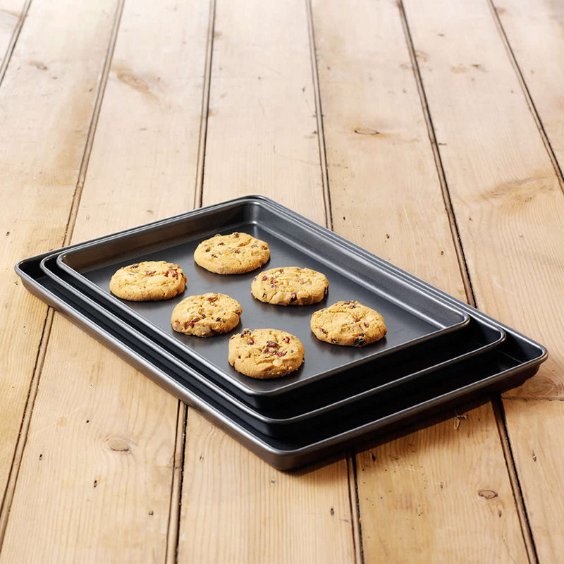 Belfry Kitchen Albourne Non-Stick Carbon Steel 4 Piece Baking Tray Set