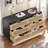 Abagayle 59'' Wide 6 - Drawer Dresser Rattan Bedroom Dresser Wood Dresser-2001288410