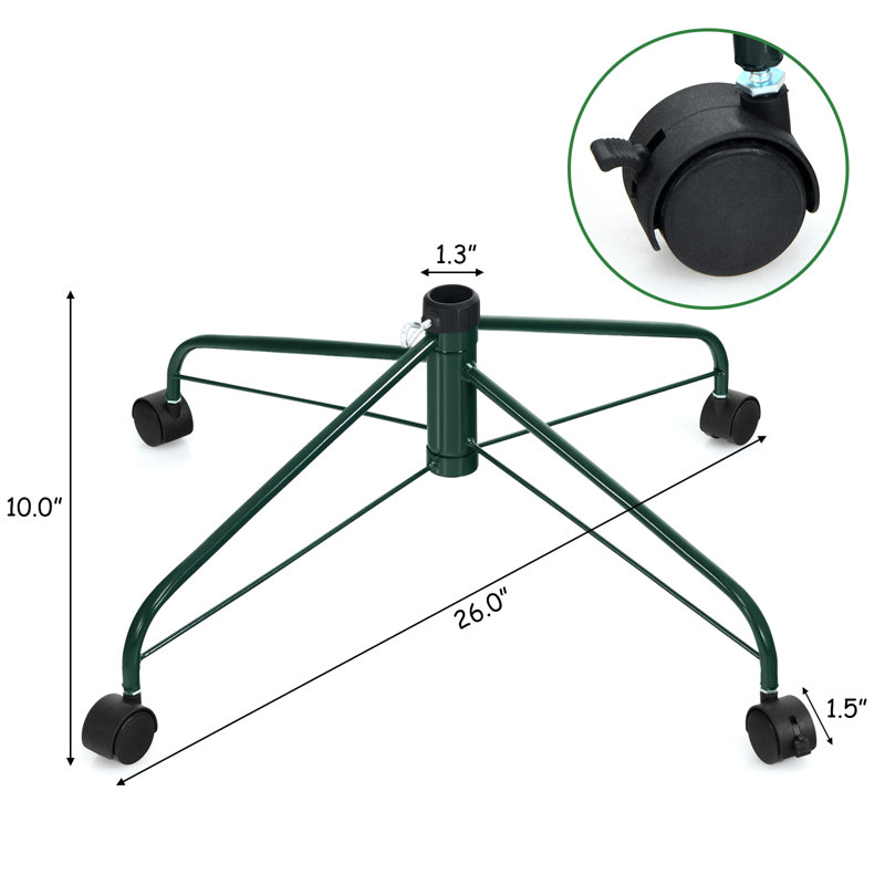 Support d'arbre artificiel en métal, H 10 po x l 26 po x P 26 po