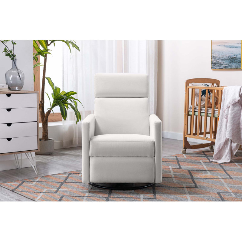 Fauteuil inclinable et pivotant avec fauteuil berçant moderne, Ivoire ivoire