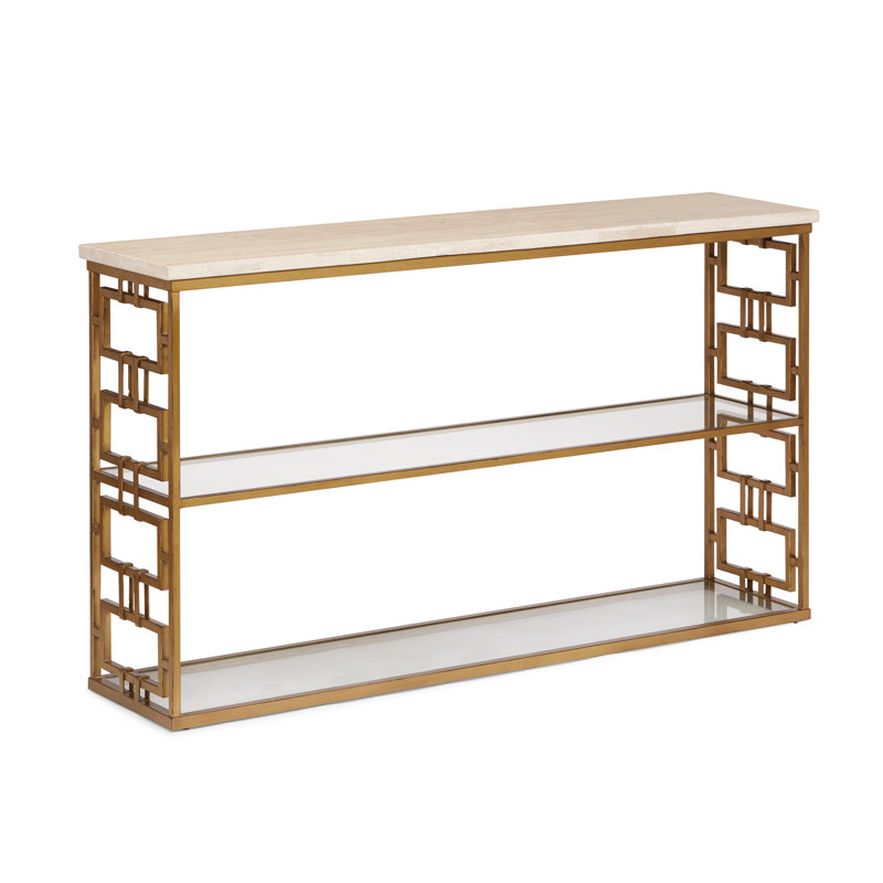 Chicklet 66'' W Stone Console Table