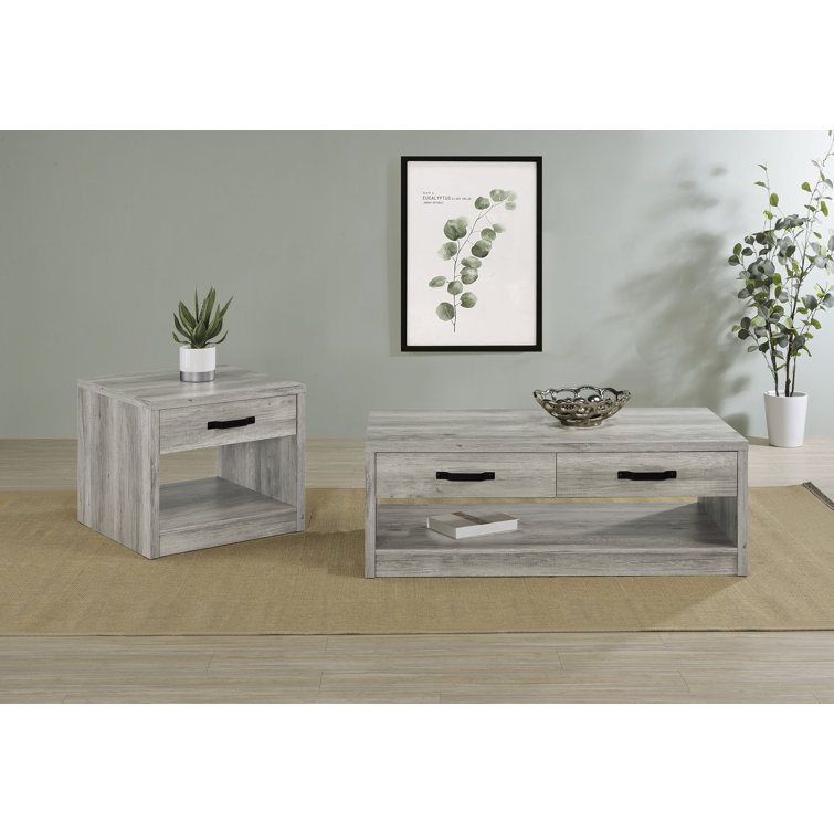 Marchell 2-Piece Coffee And End Table Set Grey Driftwood