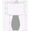 Lighting, 24 po, lampe de table, résine grise, abat-jour ivoire / crème, contemporain-1162181800