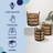 Willow Rustic Cottage Stripe Handwoven Water Hyacinth Nesting Storage Baskets with Handles (Set of 3)-125248666