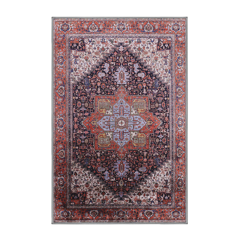 Tapis brun à motif oriental, Rectangle 3 pi x 5 pi