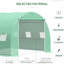 Abri pour plantes 10 pi x 10 pi x 6,5 pi, structure en acier robuste, couvercle, porte à fermeture à glissière et fenêtre de ventilation Airy, PE pour un entretien optimal