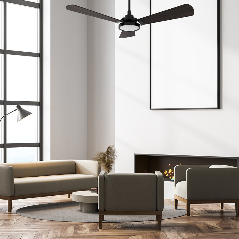 Veter 52'' Smart Ceiling Fan With Remote, Light Kit Included, Works With Google Assistant And Amazon Alexa,Siri Shortcut.