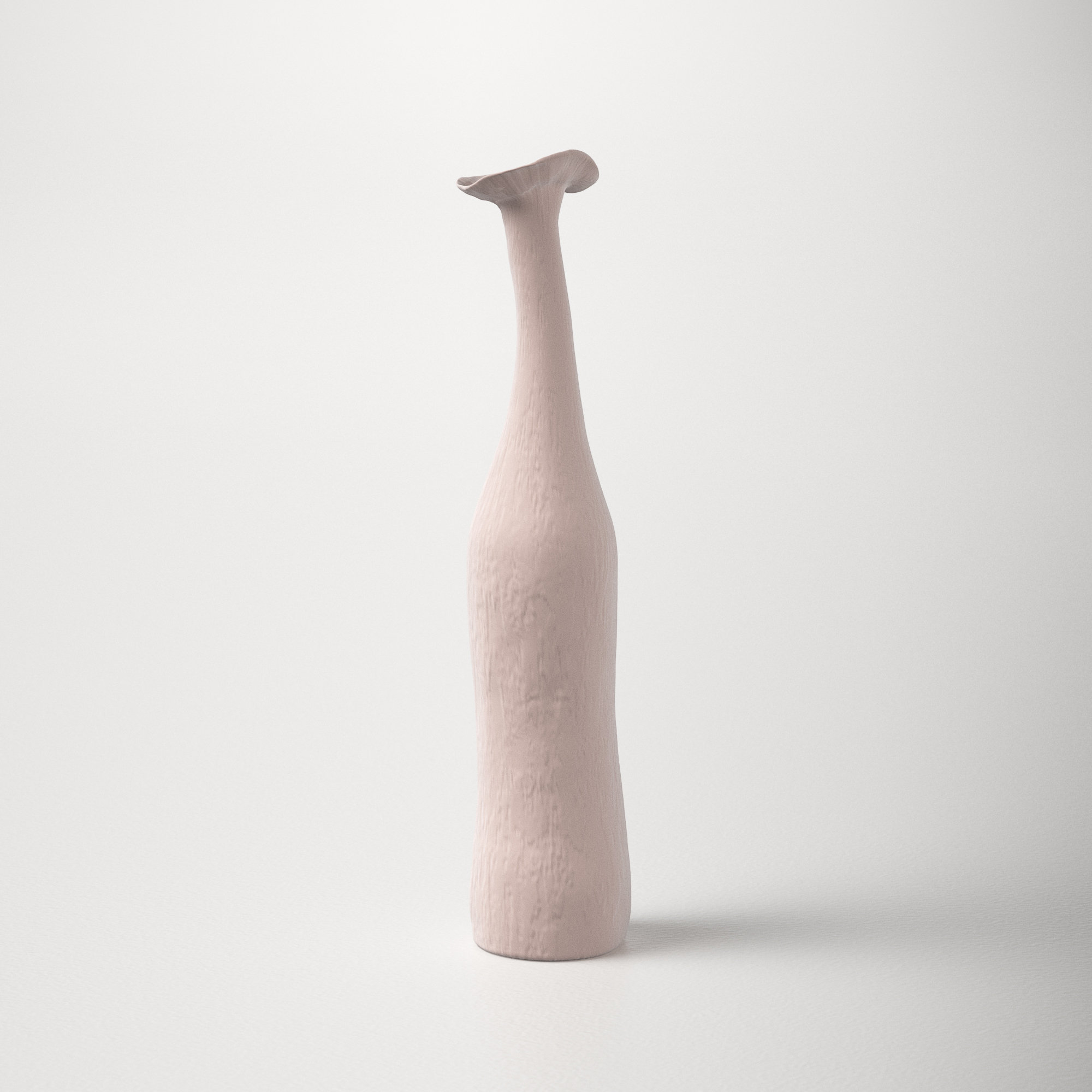 Paso Handmade Ceramic Table Vase, 15.35" H x 3.15" W x 3.15" D, White