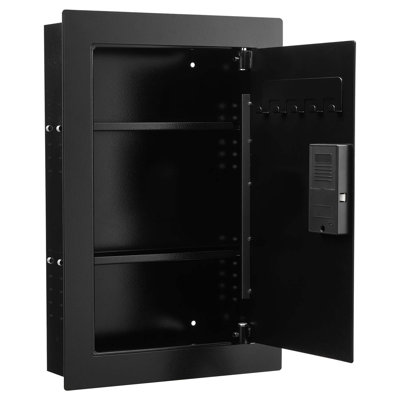 Wall-Mounted 3-Tier Hidden Safe With Fingerprint, Password, Key, And Mechanical Knob Access For Secure Storage Of Valuables, Documents, Jewelry, And Firearms.