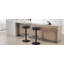 Swivel Upholstered Adjustable Height Counter Stool with Metal Frame-1682945210