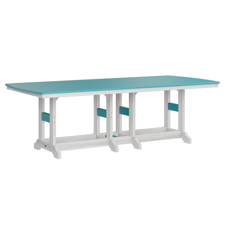 Garden Classic Outdoor Bar Table, Seashell, Aruba Blue