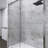 Chrome Frameless Shower Door, 60 X 72 Inch Single Sliding, 1/4" Tempered Glass With Zinc Roller Rail & Stainless Steel Handle-128545813
