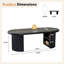 Table basse ovale avec rangement 47,24 po-1331545213