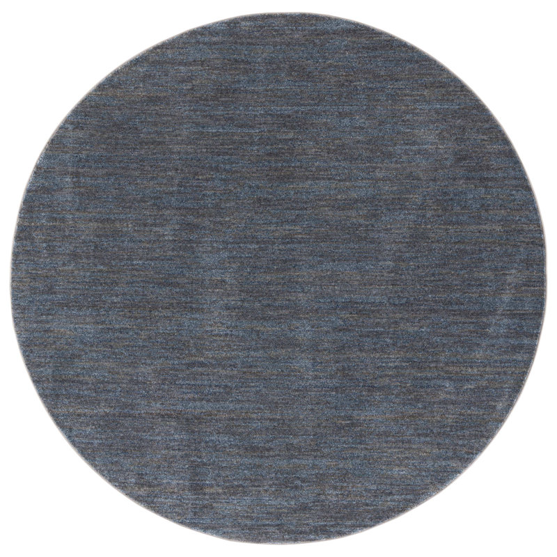 Tapis bleu / gris Oliveri Lasa 104, Rond 6 pi 7 po