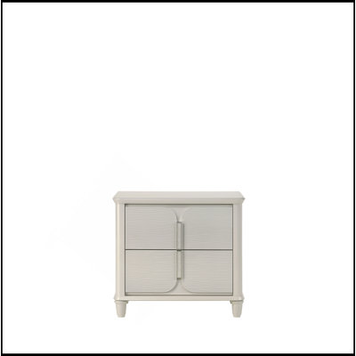 Table de chevet finition perle blanche