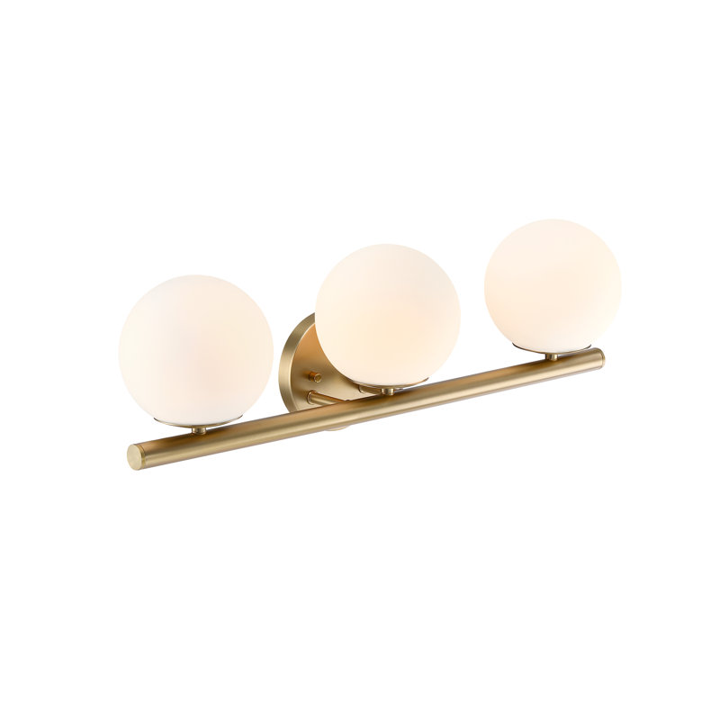 Éclairage pour meuble-lavabo 3 lumières Folgert, Or brossé