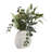 Round Shell Ceramic Vase For Living Room Decor - Stylish Dotted Pattern Flower Vase For Table Centerpiece, Shelf Accent, Or Home Decor-1219926693-1237249281