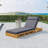 Lounge Chaise Set With Headrest And Water-Resistant Lounge Cushion (3-Fold & 4 Inch)-151075432