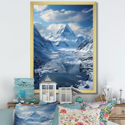 Winter Landscape Frozen Tranquility, reproduction d'art sur toile