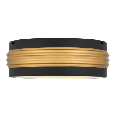 Emmett 3-Light Matte Black Flush Mount