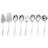 8-Piece Stainless Steel Serving Utensil Set, Dishwasher Safe Tableware For Travel & Hosting-478260935