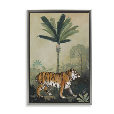 «King of Jungle Tiger», toile flottante encadrée par Julia Purinton