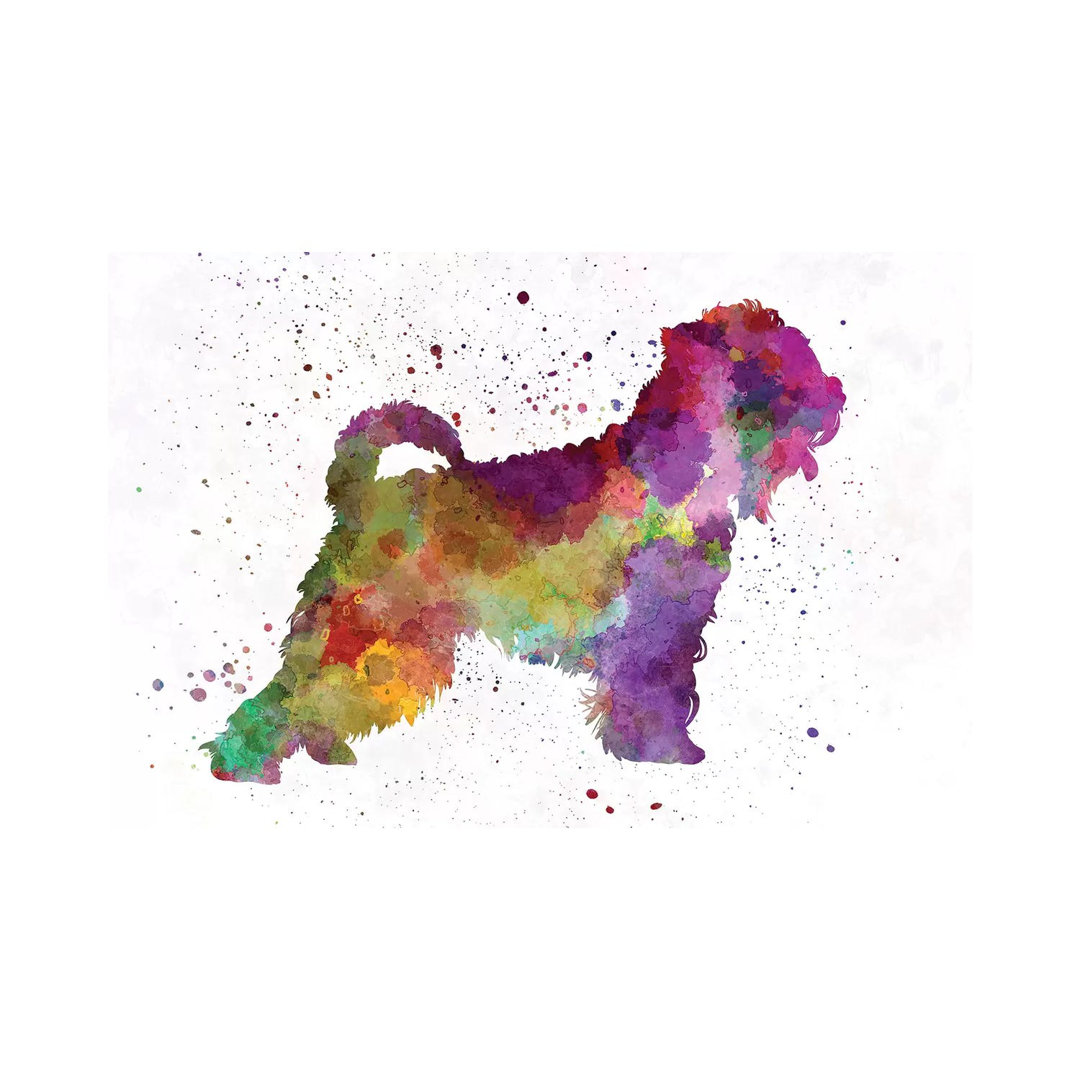 Irish Soft Coated Wheaten Terrier In Watercolour by Paul Rommer - Wrapped Canvas Painting