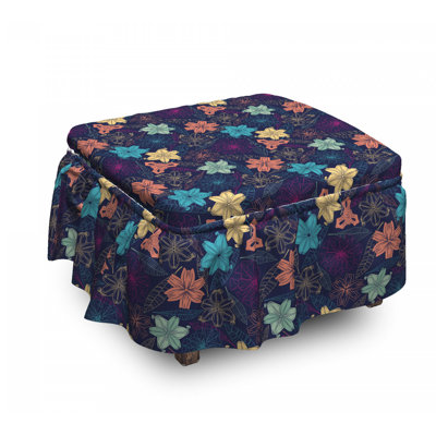Housse pour repose-pieds hibiscus exotique
