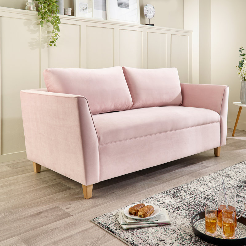 Auralane 3 Seater Upholstered Sofa, Pink