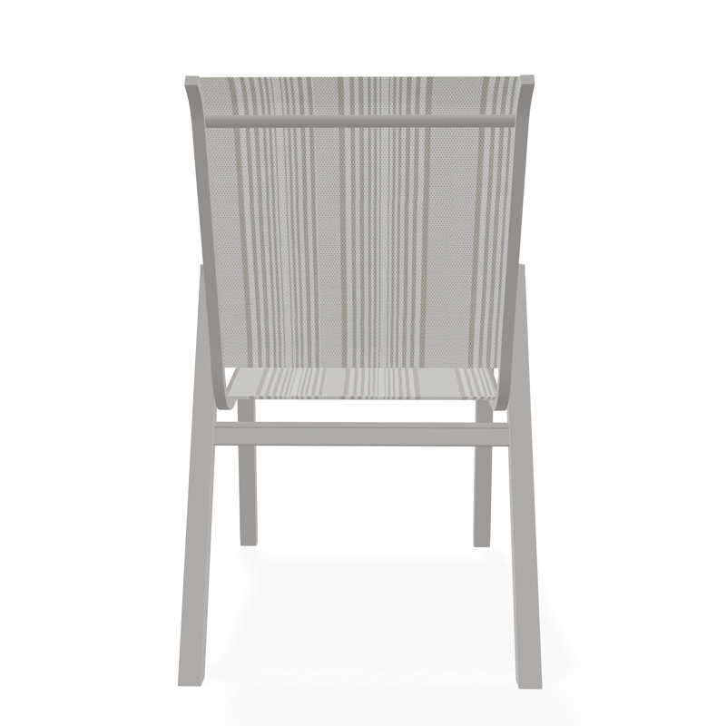Bazza Outdoor Dining Chair, Harbor, Warm Gray
