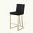 Woker Furniture Bar Stools Set of 2 Counter Height 26" Bar Stools with Back, Gold Brushed Barstools Modern Velvet Fabric Kitchen Stools for Counter Pub, Upholstered Dining Chairs-176527027
