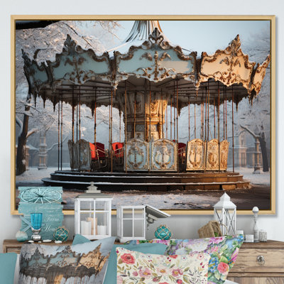 " Carousel Winter Scenery In Paris "