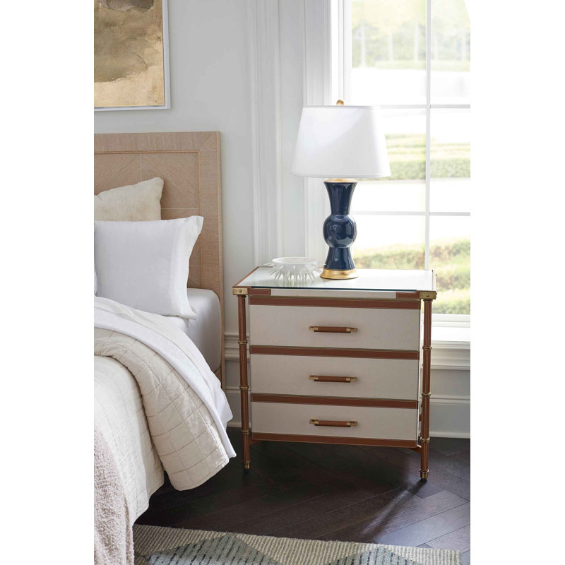 Tao Table Lamp, Gold/Navy Blue