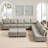 10-Piece Modern Upholstered Sectional Sofa-767661102-767661103