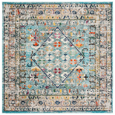 Tapis bleu / gris clair Micajah 267