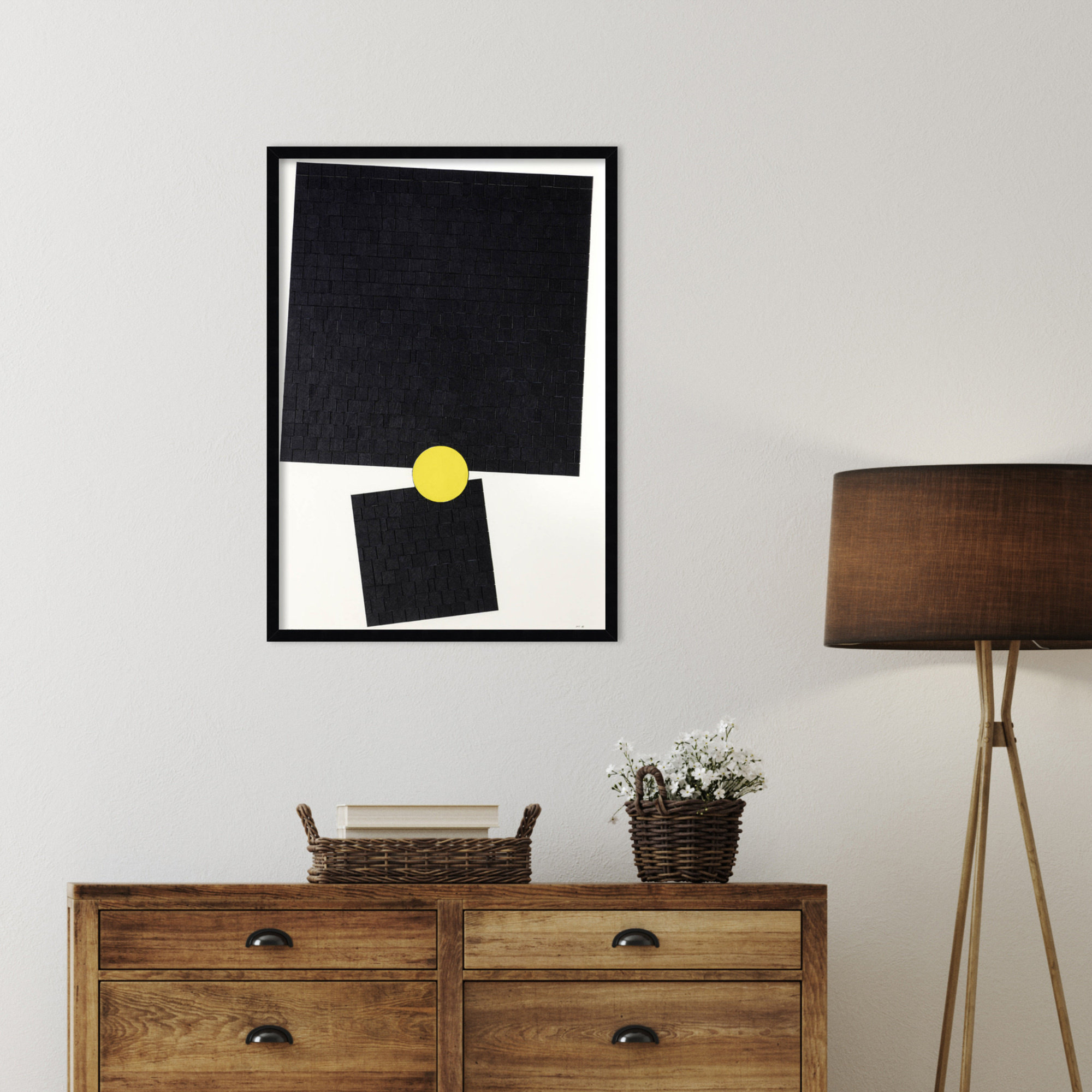 Her Divine Fulcrum by Alex Dunn, Black, 33" H x 24" W x 1" D