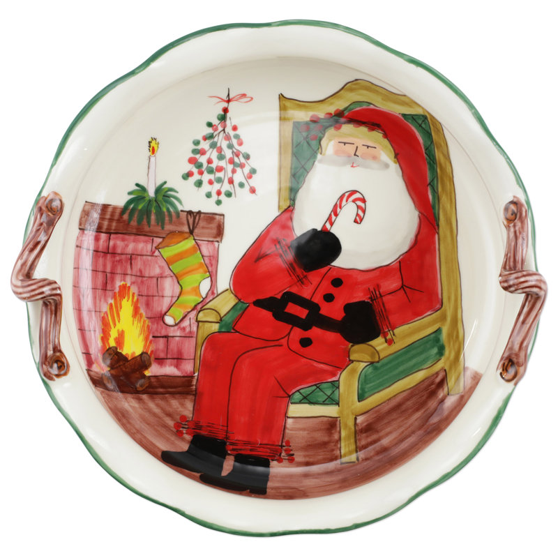 VIETRI Old St. Nick Serving Bowl