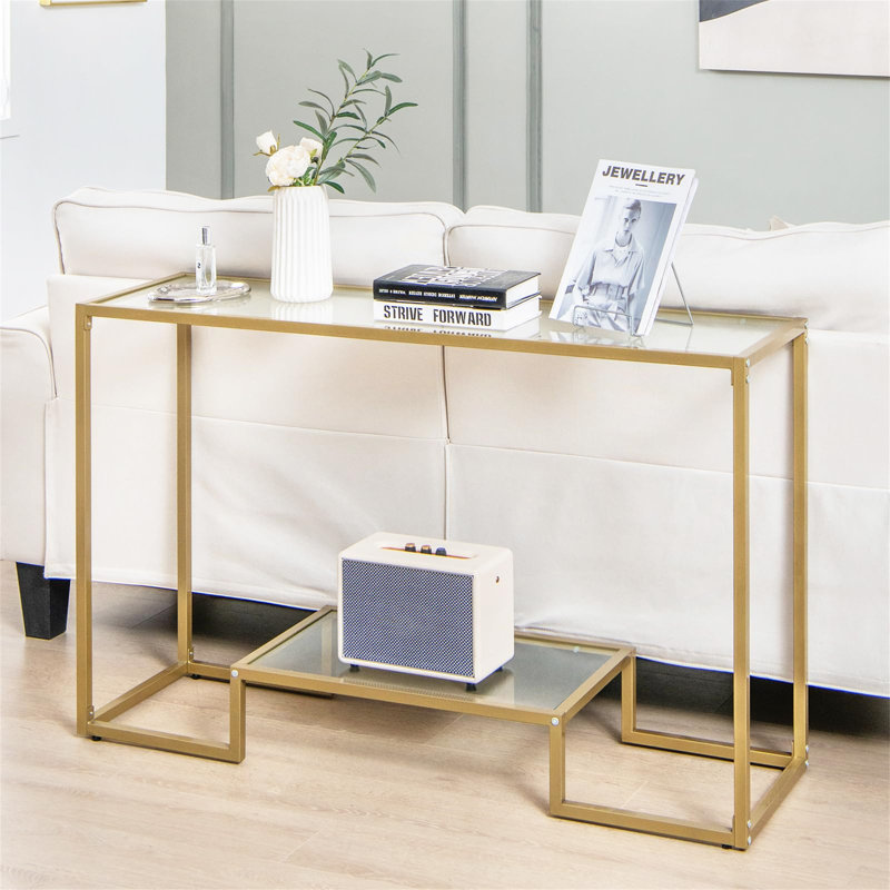 Aaloni 47.6cm Glass Top Console Table