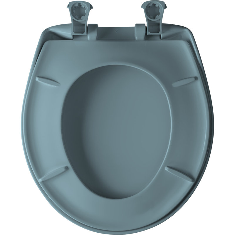 Siège de toilette rond en plastique, Turquoise classique