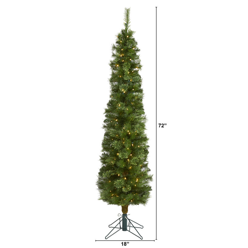 Lighted Artificial Christmas Tree, 6' H