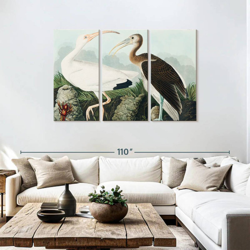 Brampt White Ibis, 48" H x 74" W