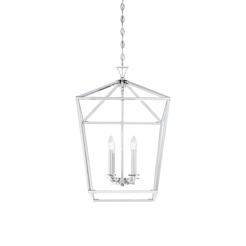 Hastings 4-Light Chandelier, Nickel poli