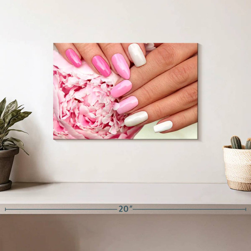 Shuttleworth Pink Peony Nails, 8" H x 12" W