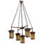 Lustre classique/traditionnel ombré 5 lumières Fulton