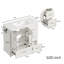 Meuble-lavabo blanc 42 po avec lavabo en céramique 42 po - Armoire autoportante à 4 tiroirs (top 2 avec séparateurs), portes à fermeture en douceur avec tablettes intérieures, porte-serviettes latéral réversible, poignées argentées, panneau de fibres à densité moyenne