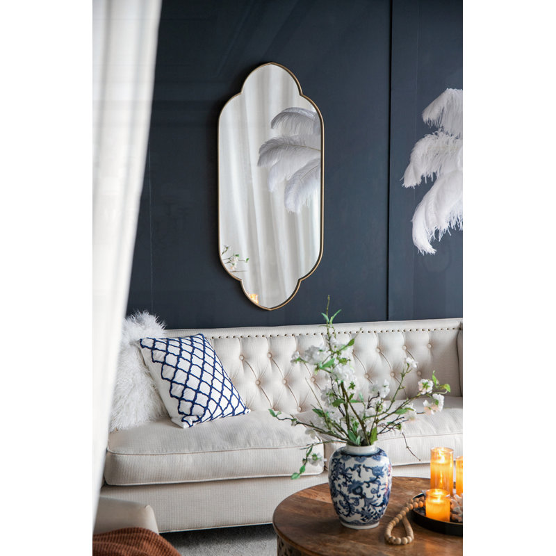 Miroir mural champagne doré