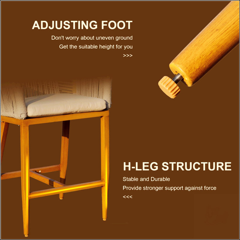 Bar Stools Set Of 2 With Arm And Backrest