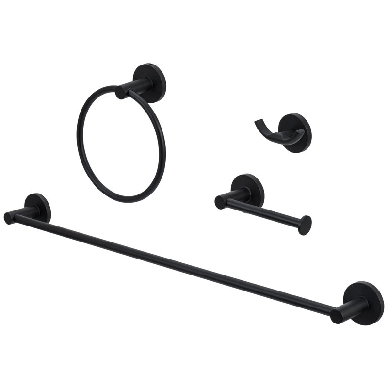 Ensemble de quincaillerie de salle de bain 4 pièces en acier inoxydable