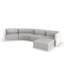 Gatsby Modular Sofa & Puff - 5-Seater - Basic  - White - Nautical Taupe-1824837717-1824837714