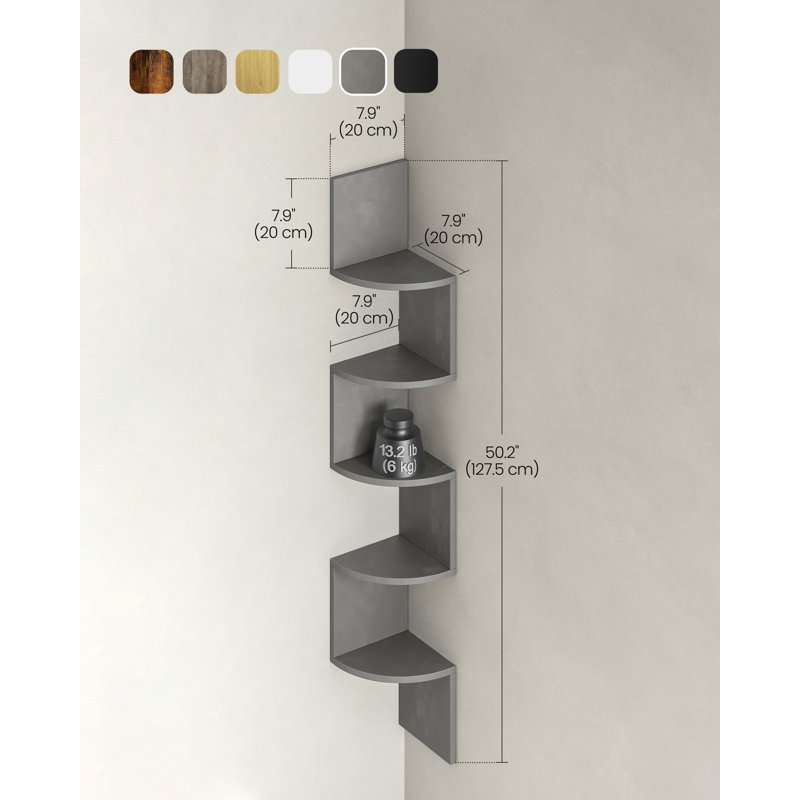 Unique Accent Shelf, Grey
